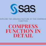 How to use compress function in SAS?