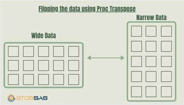 How to transpose a SAS dataset using the Proc Transpose procedure