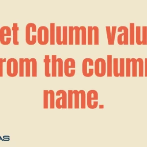 column value from column name