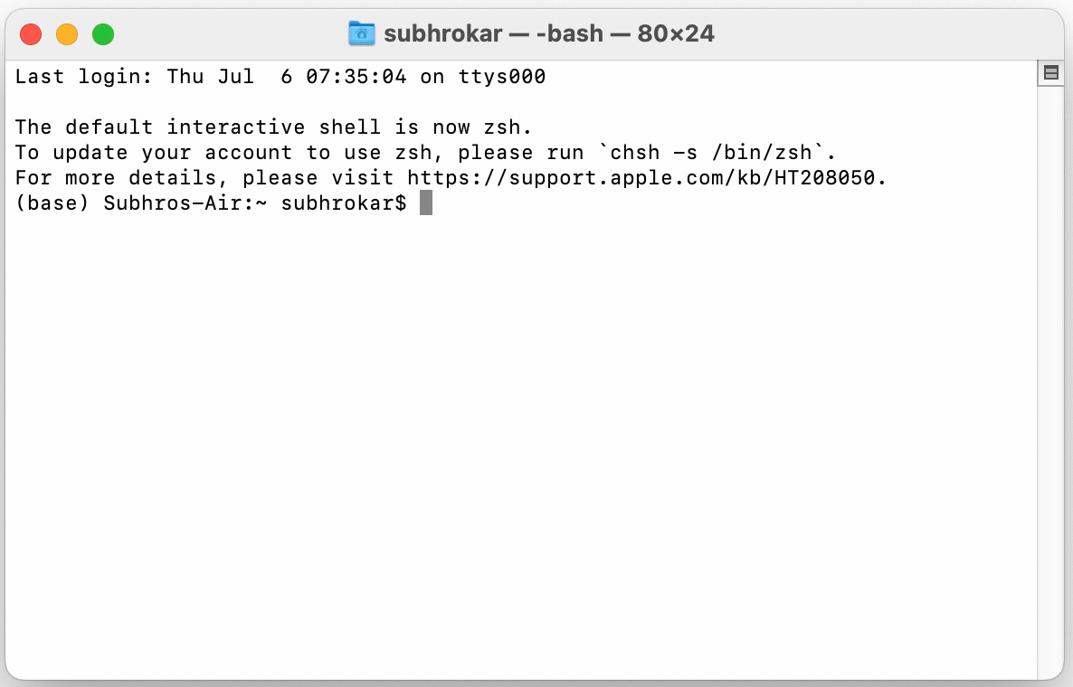 Screenshot displaying the verification of Jupyter Notebook installation.